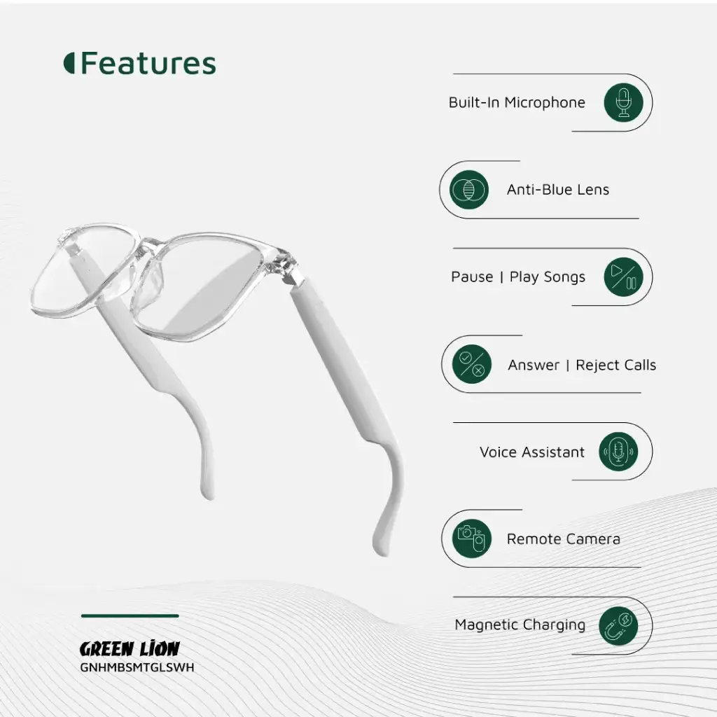عینک هوشمند هامبورگ گرین Green Hamburg Smart Glasses - Image 11